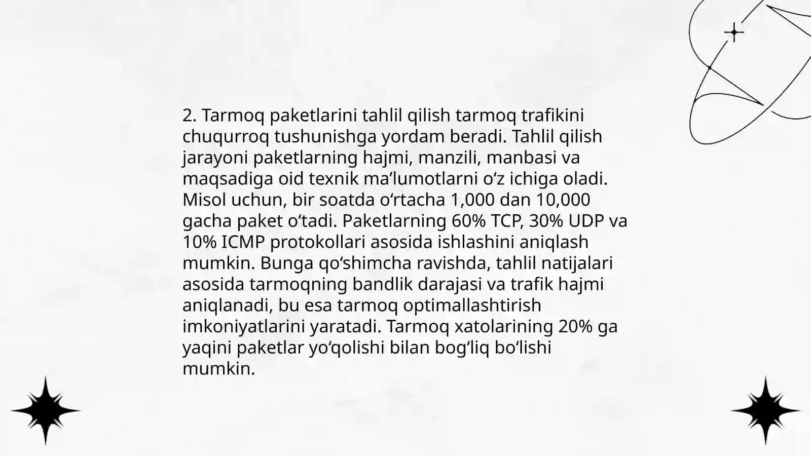 Ma'lumotlar oqimini tahlil qilish metodlari 4