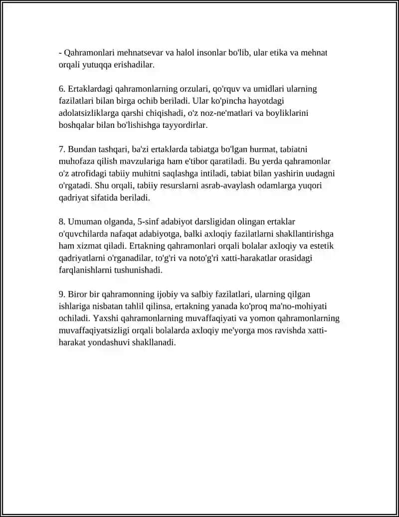 5-SINF ADABIYOT DARSLIGIDAN ADABIY ASARLAR TAHLILI 4