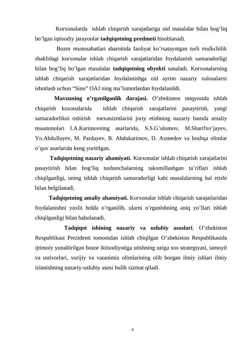 QISQA VA O`ZOQ MUDDATLI HARAJATLARNING O`ZARO BOG`LIQLIGI 4