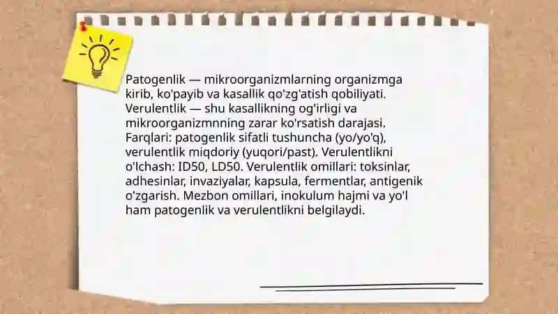 Infeksiya haqida taʼlimot 4