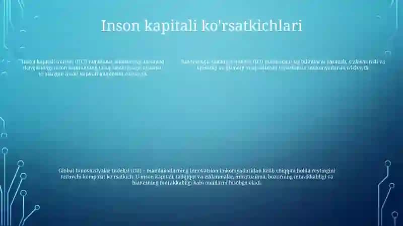 Mamlakatning Innovatsion Rivojlanishini Belgilovchi Korsatkichlar Tizimi 4