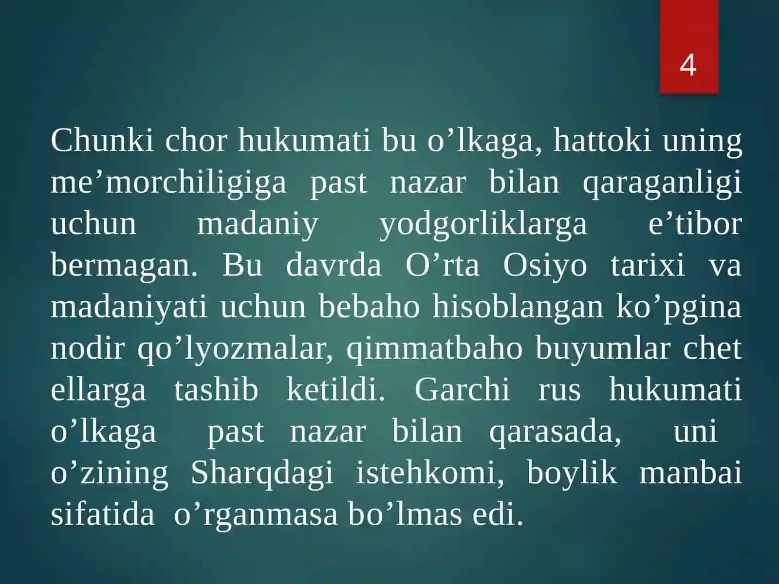 5-MAVZU: O’ZBEKISTONDA MUZEYLAR TARIXI, 1918-1991 YILLARDA O’ZBEKISTONDA MUZEYLAR FAOLIYATI. 4
