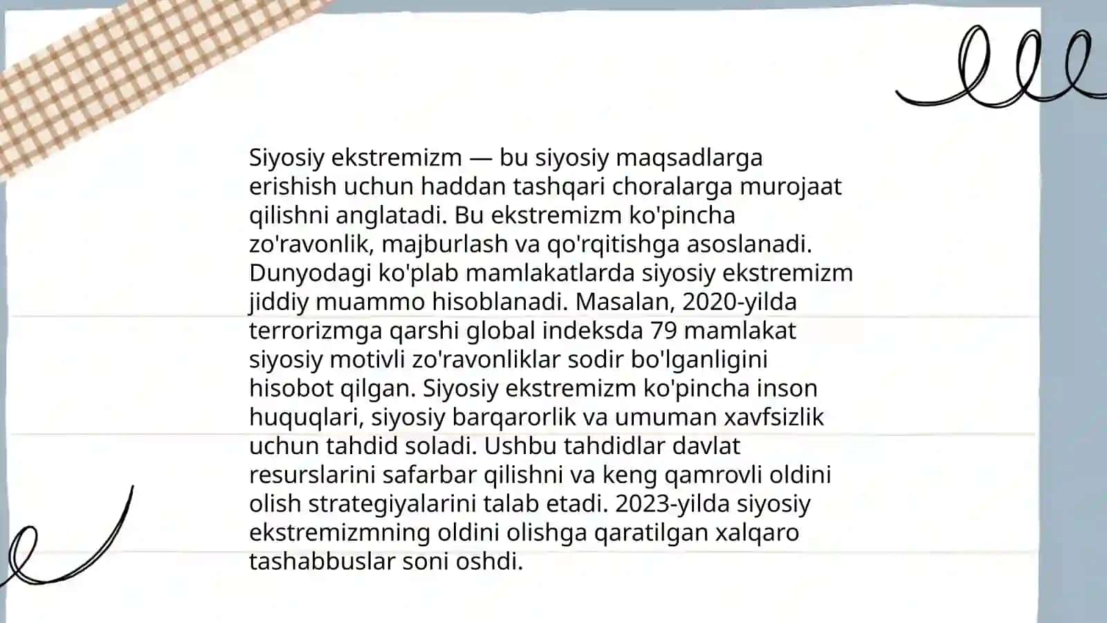 Ekstremizm koʻrinishlari va namoyon boʻlish shakllari 4