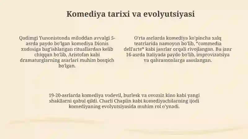 komediya va uning badiiy tahlili 4