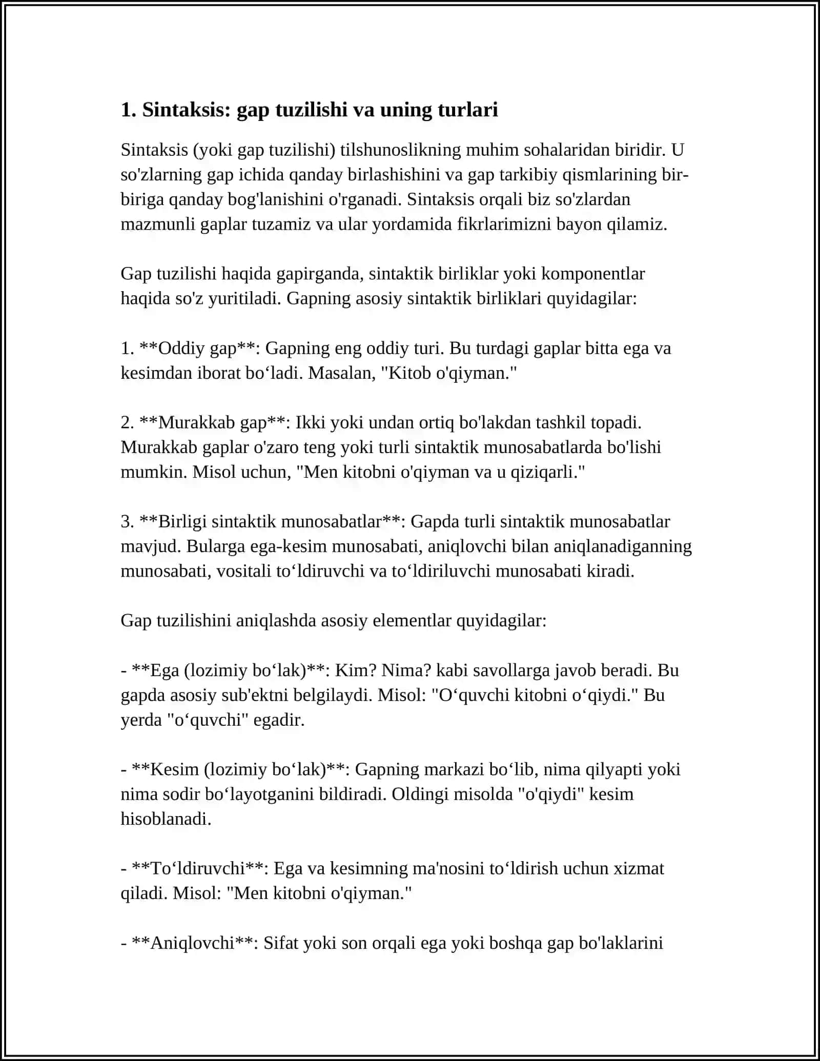 Mustaqil ish: SINTAKSIS HAQIDAGI UMUMIY MA'LUMOTLARGA EGA BO'LISH PUNKTUATSIYA 4
