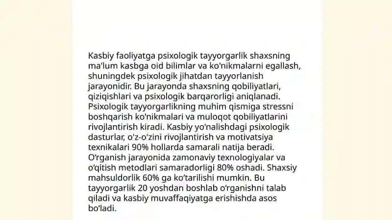Kasbiy faoliyatga psixologik tayyorgarlik 4