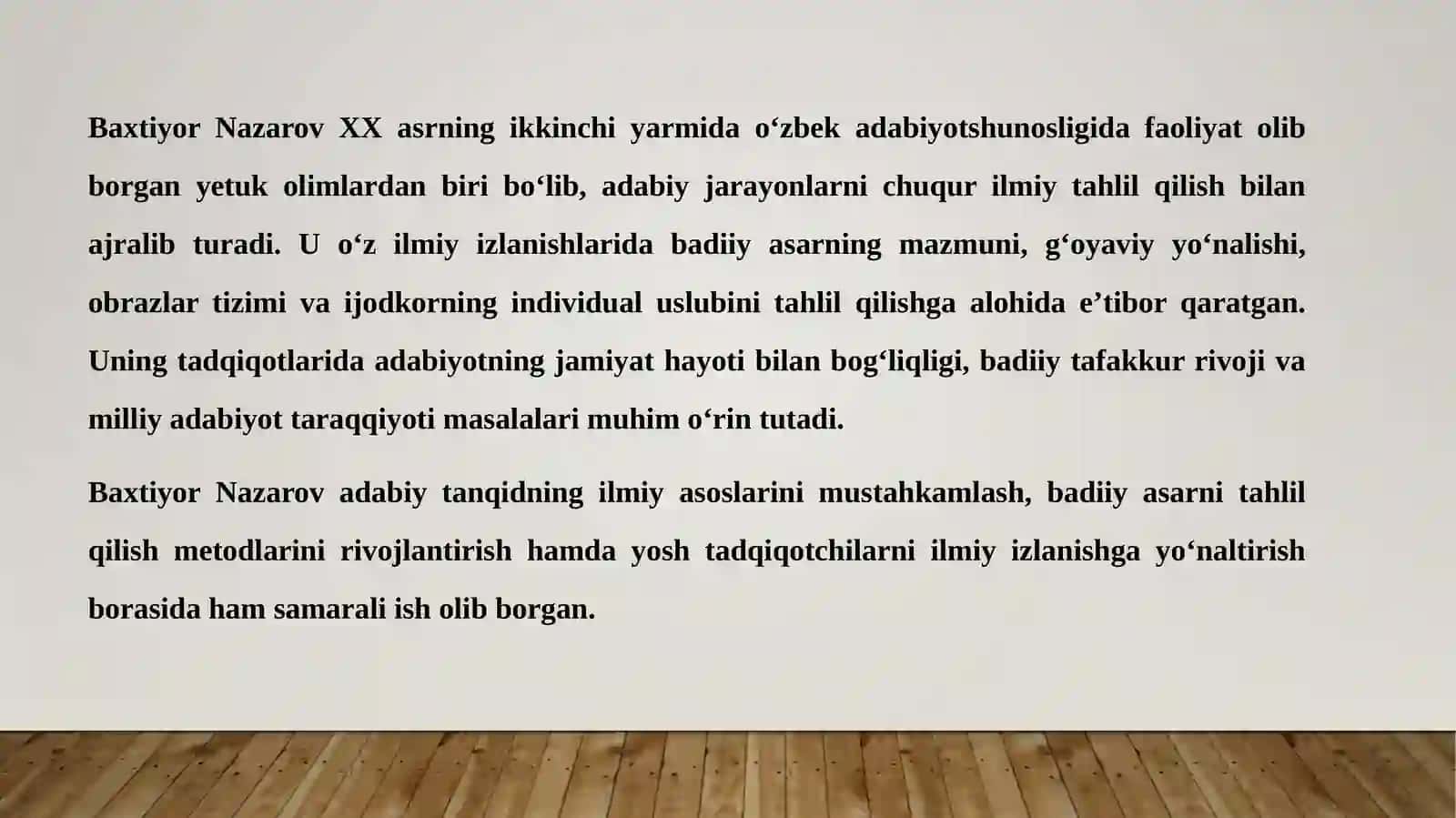 O'zbek adabiy tanqidi tarixi fanidan tayyorlagan taqdimot 4
