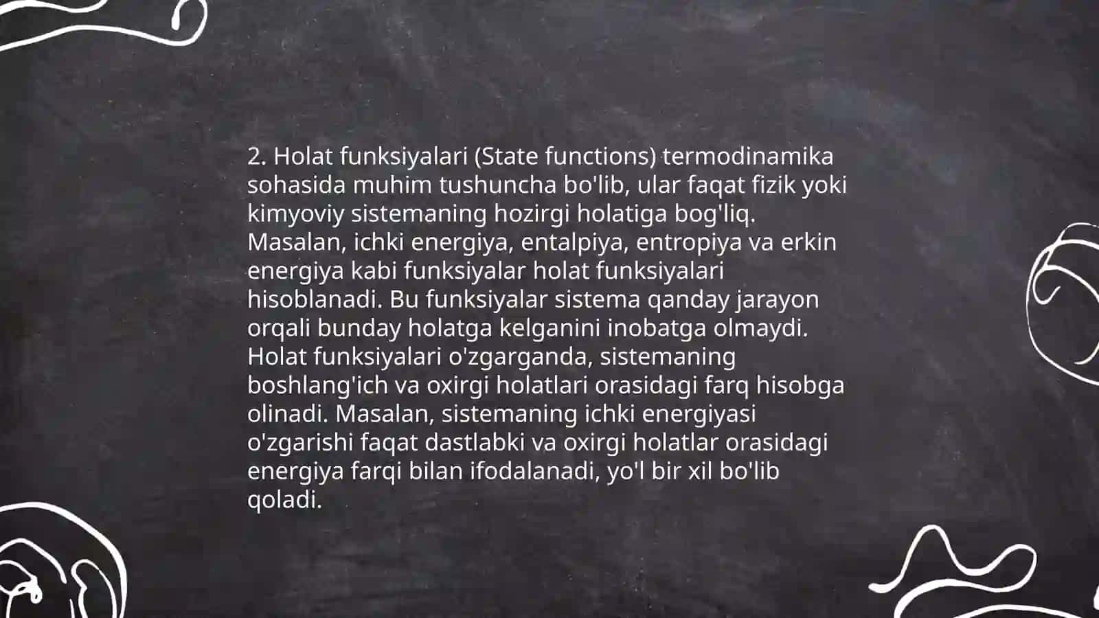 Kimyoviy termodinamikaning asosiy tushunchalari; Osmos hodisas 4