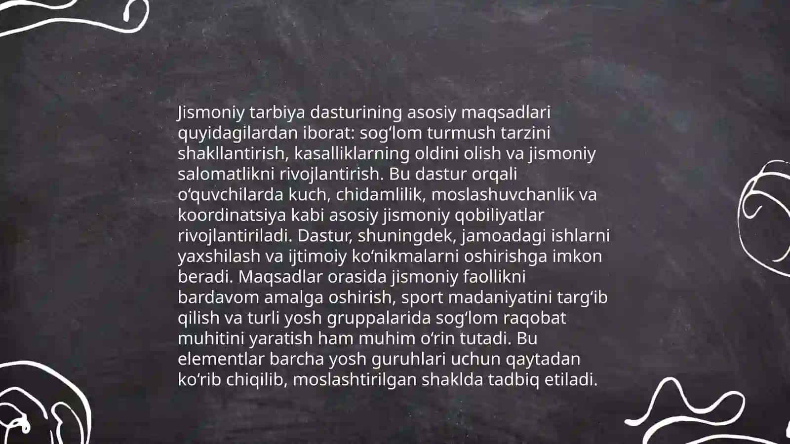Jismoniy tarbiya bo‘yicha davlat ta‘lim standartlari va o‘quv soatlarini rejalashtirish 4