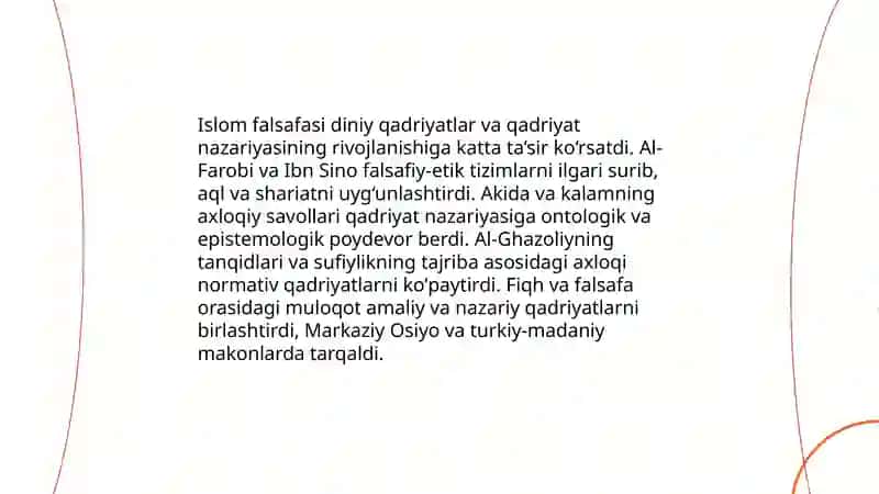 Qadriyat nazariyasining shakllanishi tarixi 4