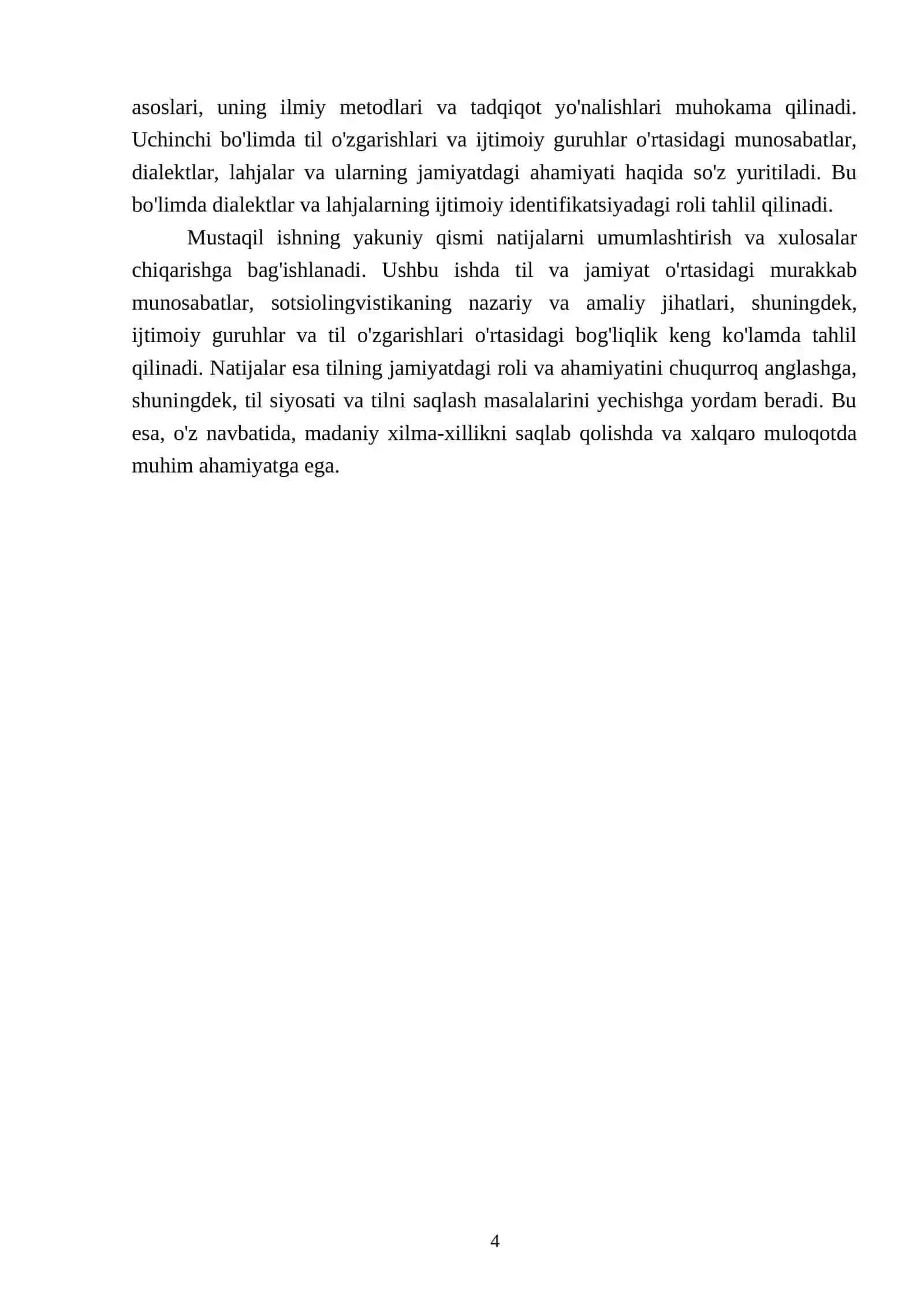 Til va jamiyat munosabati. Sotsiolingvistika 4