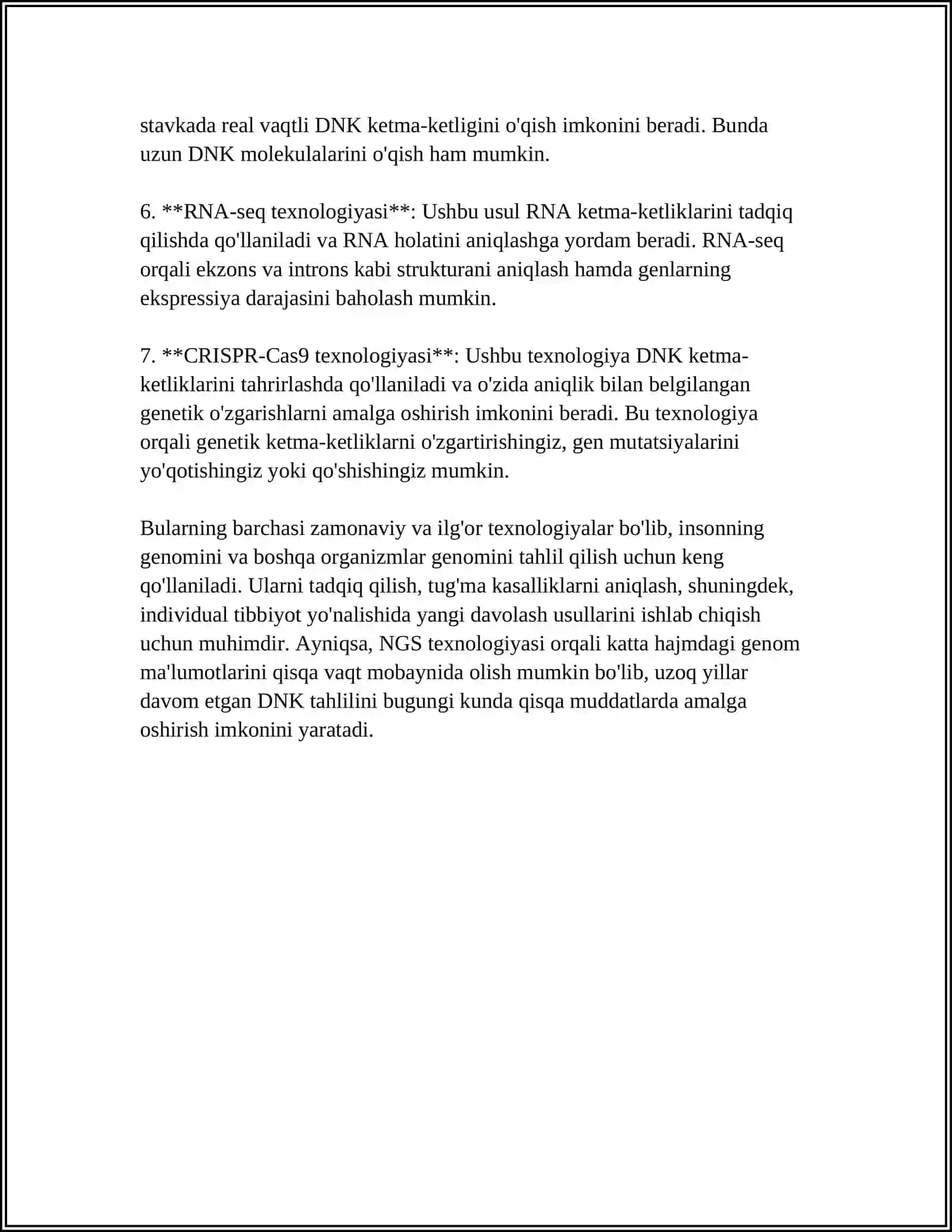 GENETIKADA SONLI KETMA-KETLIKLAMING TATBIQLARI 4