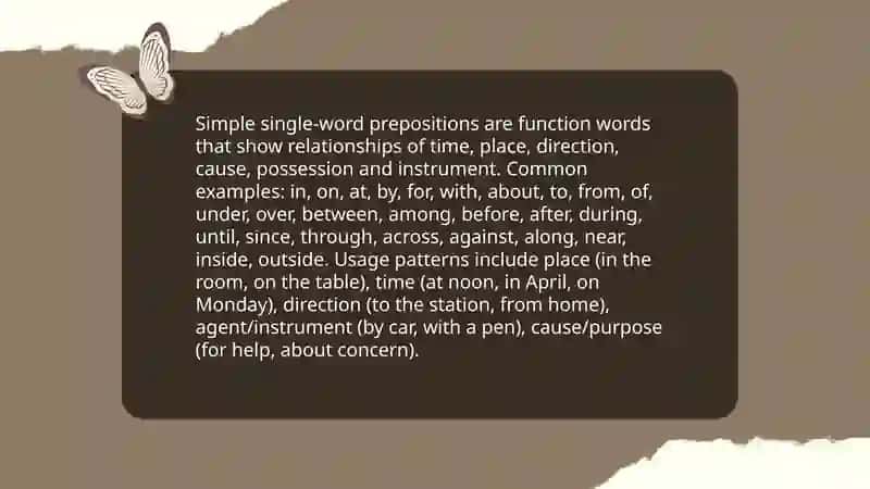 English Grammar: Prepositions 4