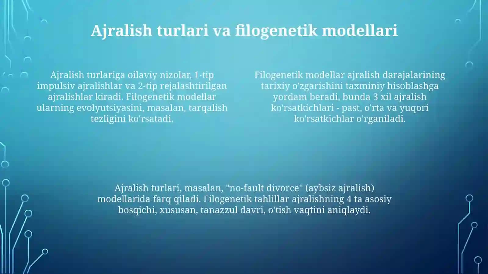 Ayirish filogenezi va buzilishlari 4