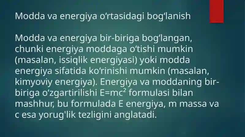 MODDA VA ENERGIYA ALMASHINUVINI O’RGANISH. TERMOREGULYATSIYA 4