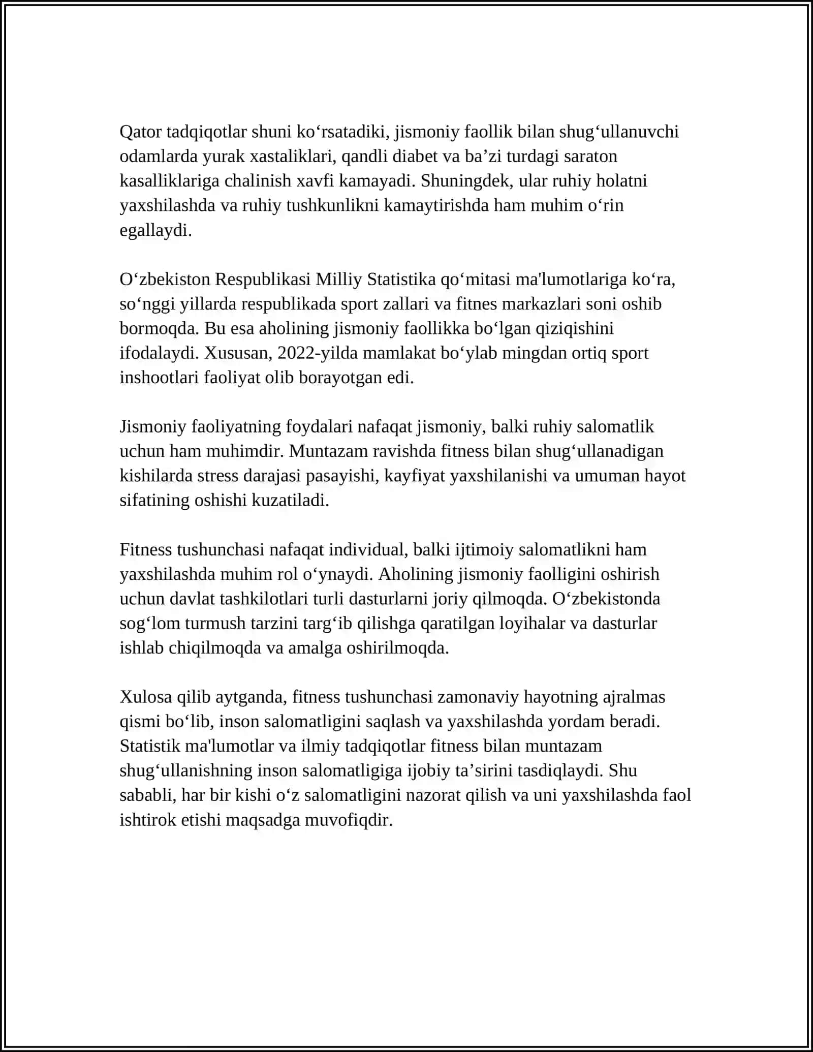 "FITNESS"TUSHUNCHASI,TURLI YO'NALISHLAR,USULLAR 4