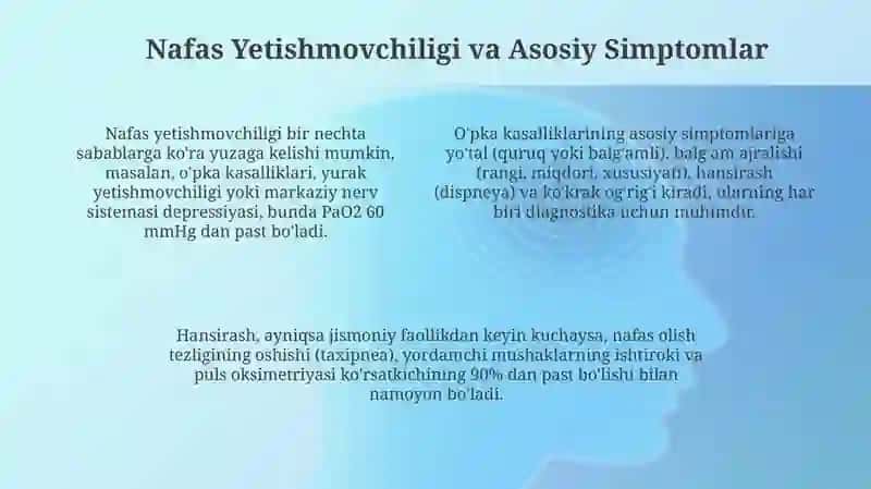 Nafas olish tizimi kasalliklarida bemorlarni kuzatish va parvarish qilish 4