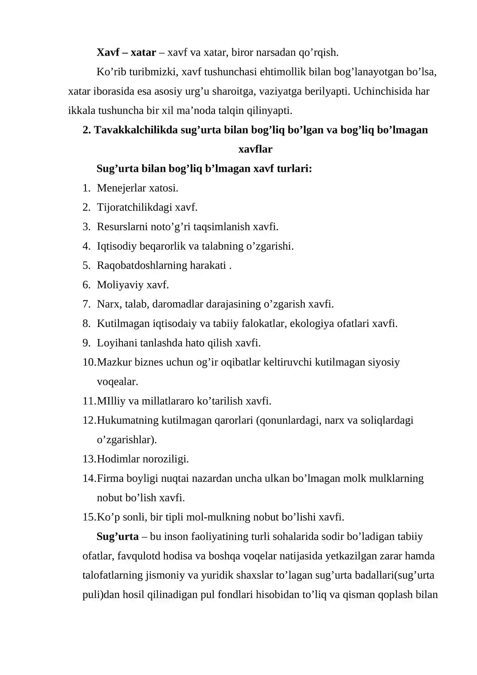 Bozor va tavakkalchilik 4