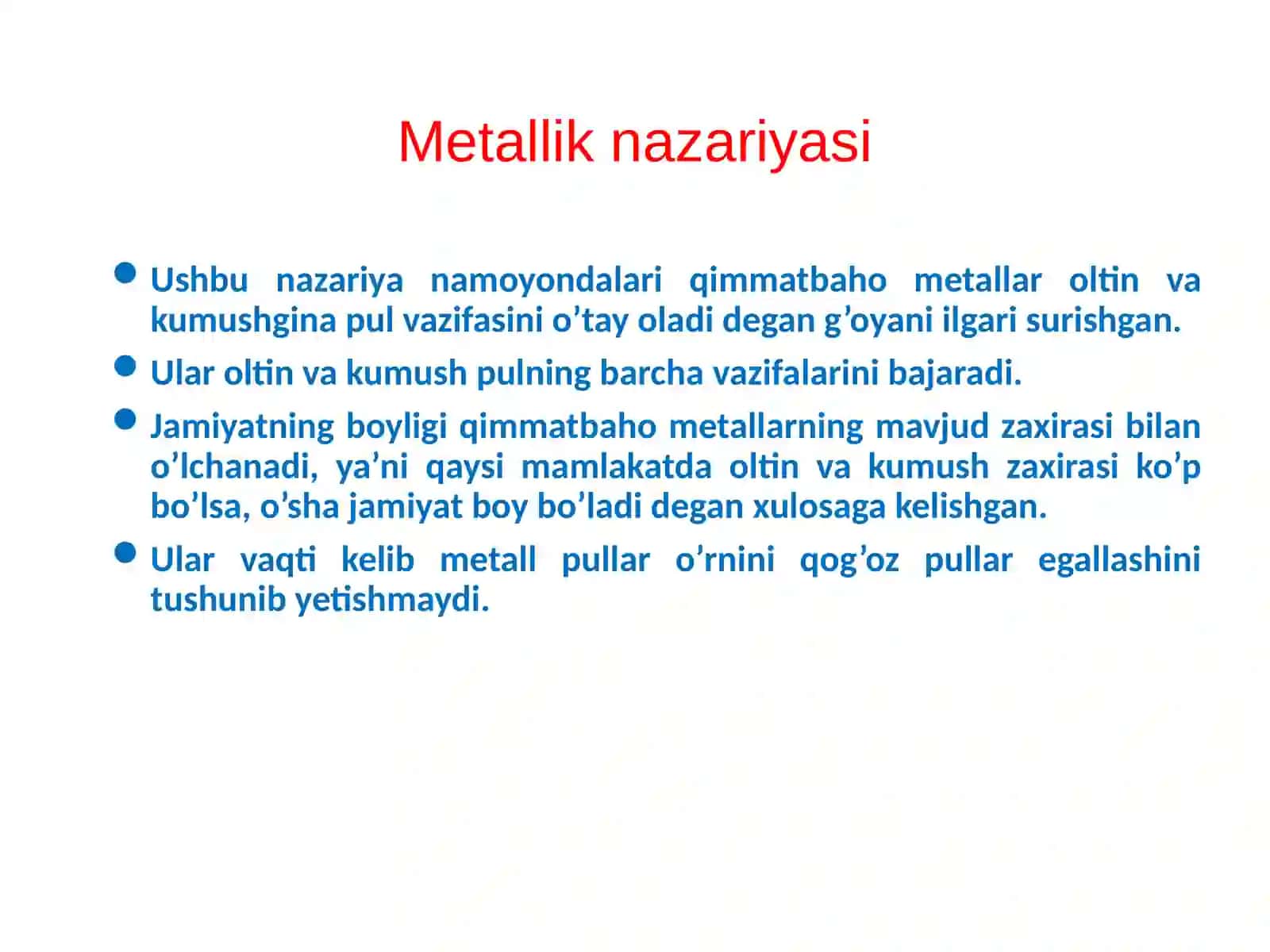 Pul nazariyalari 4