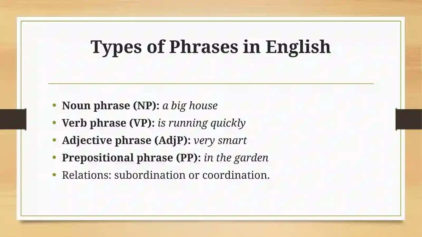 Typology of Phrases / Word Combinations 4