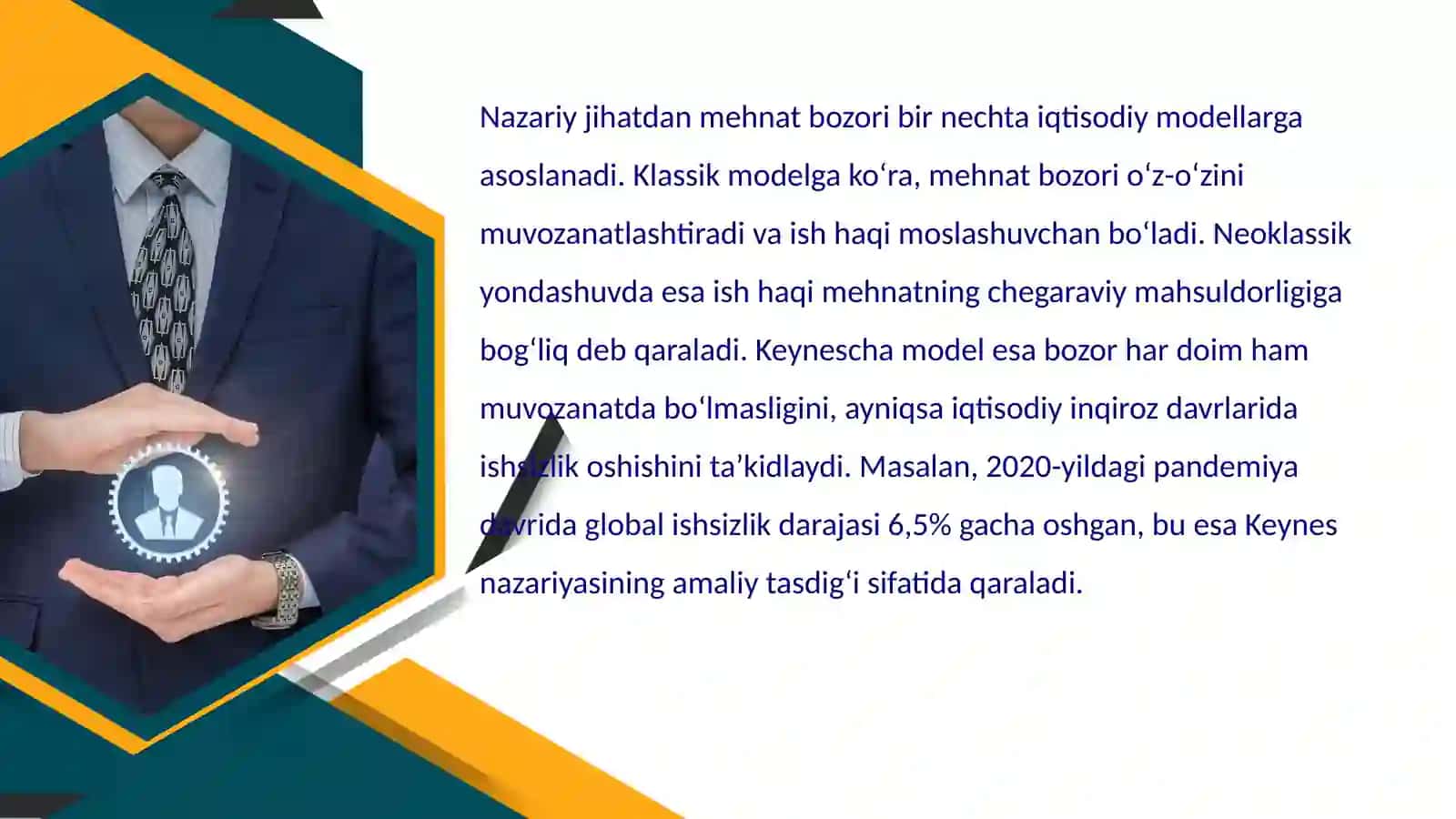 Mehnat bozori va bandlik muammolari: nazariya va amaliy tahlil 4