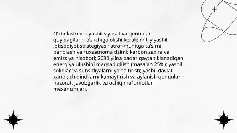 Yashil iqtisodiyotni shakllantirish va rivojlantirish 4