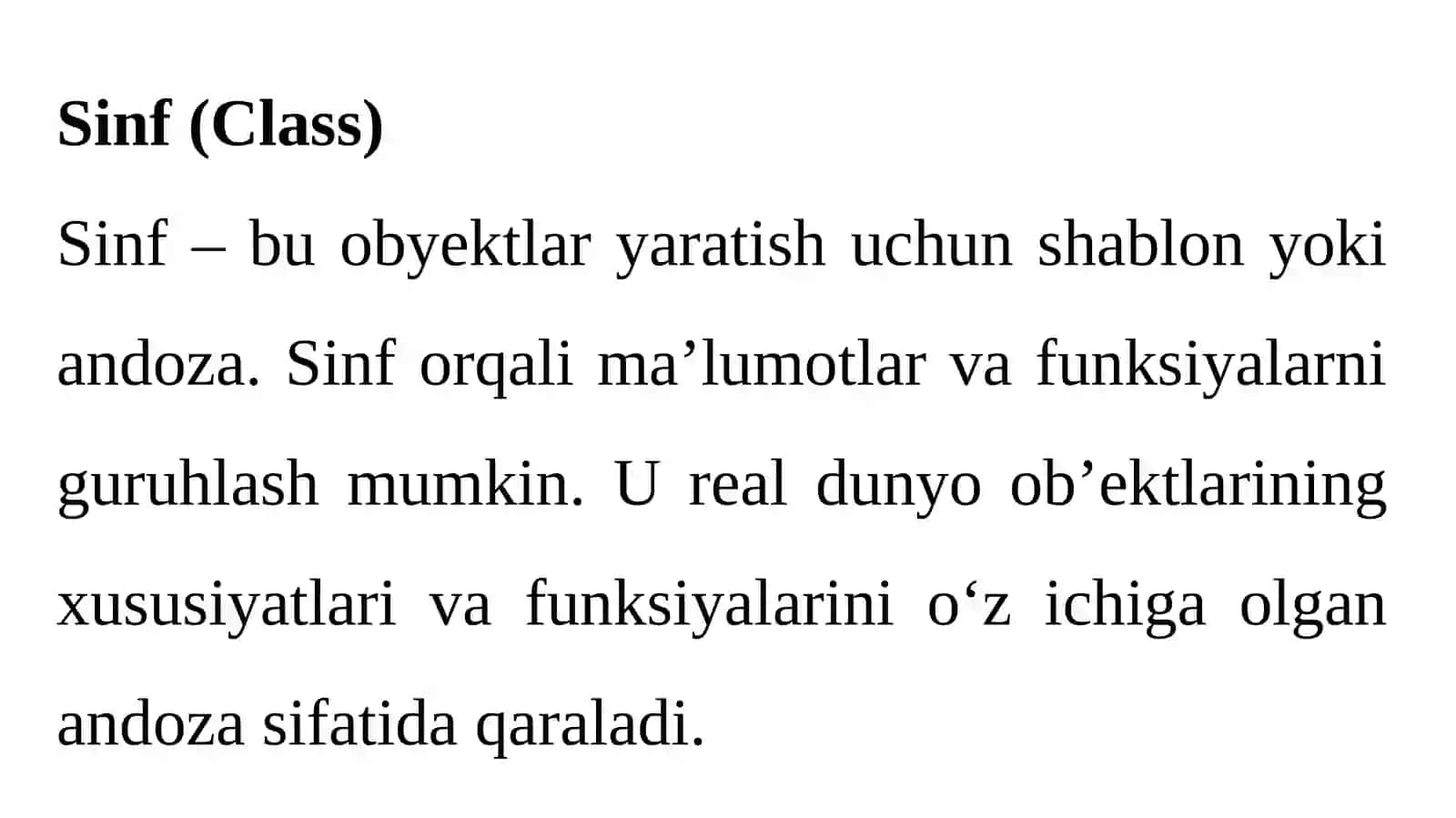 Pythonda sinflar bilan ishlash 4