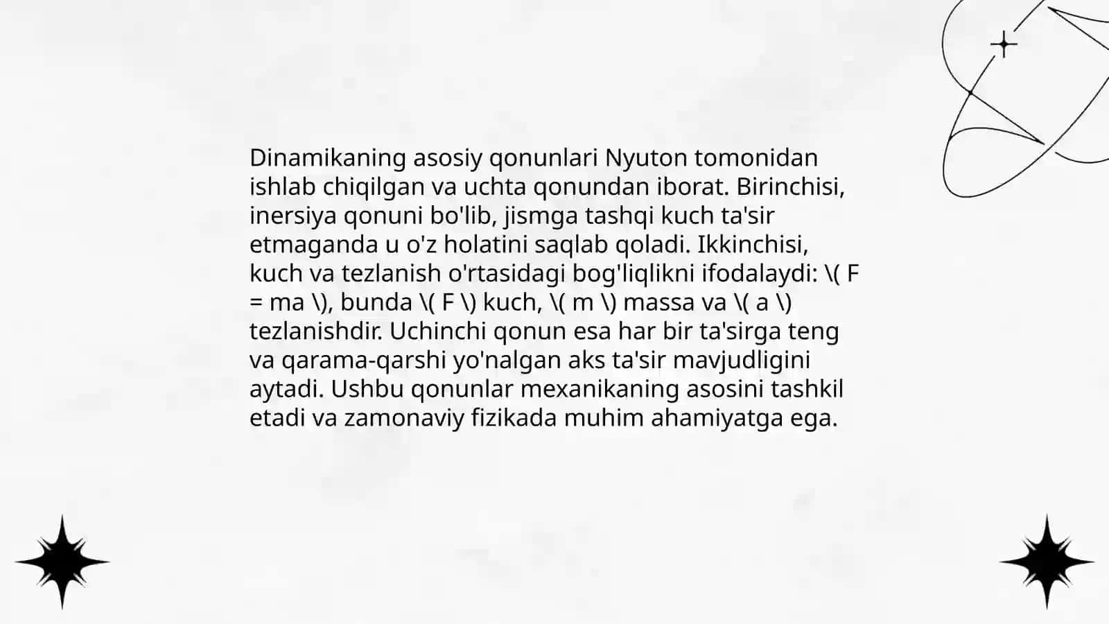Moddiy nuqtalar sistemasining dinamikasi 4
