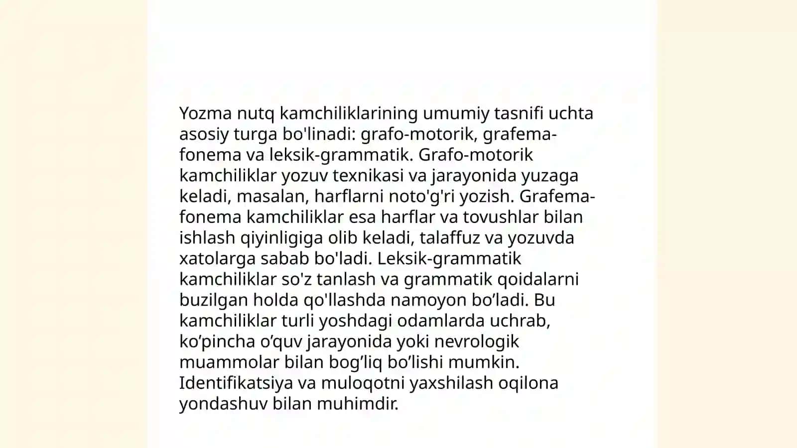Yozma nutq kamchiliklarini bartaraf etishda olib boriladigan logopedik ishlar metodikasi 4