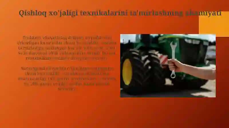 Qishloq хўжалиги техникасига техник хизмат кўрсатиш 4