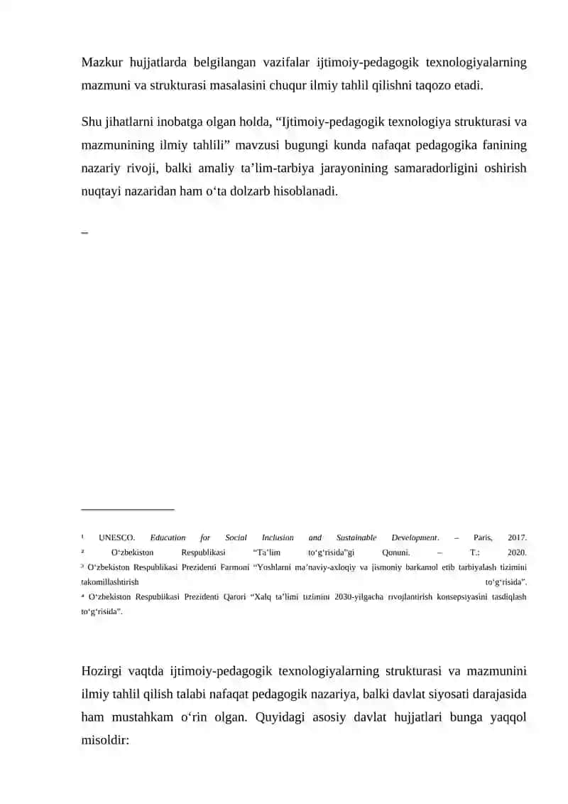 Ijtimoiy-pedagogik texnologiya strukturasi va mazmunining ilmiy tahlili 4