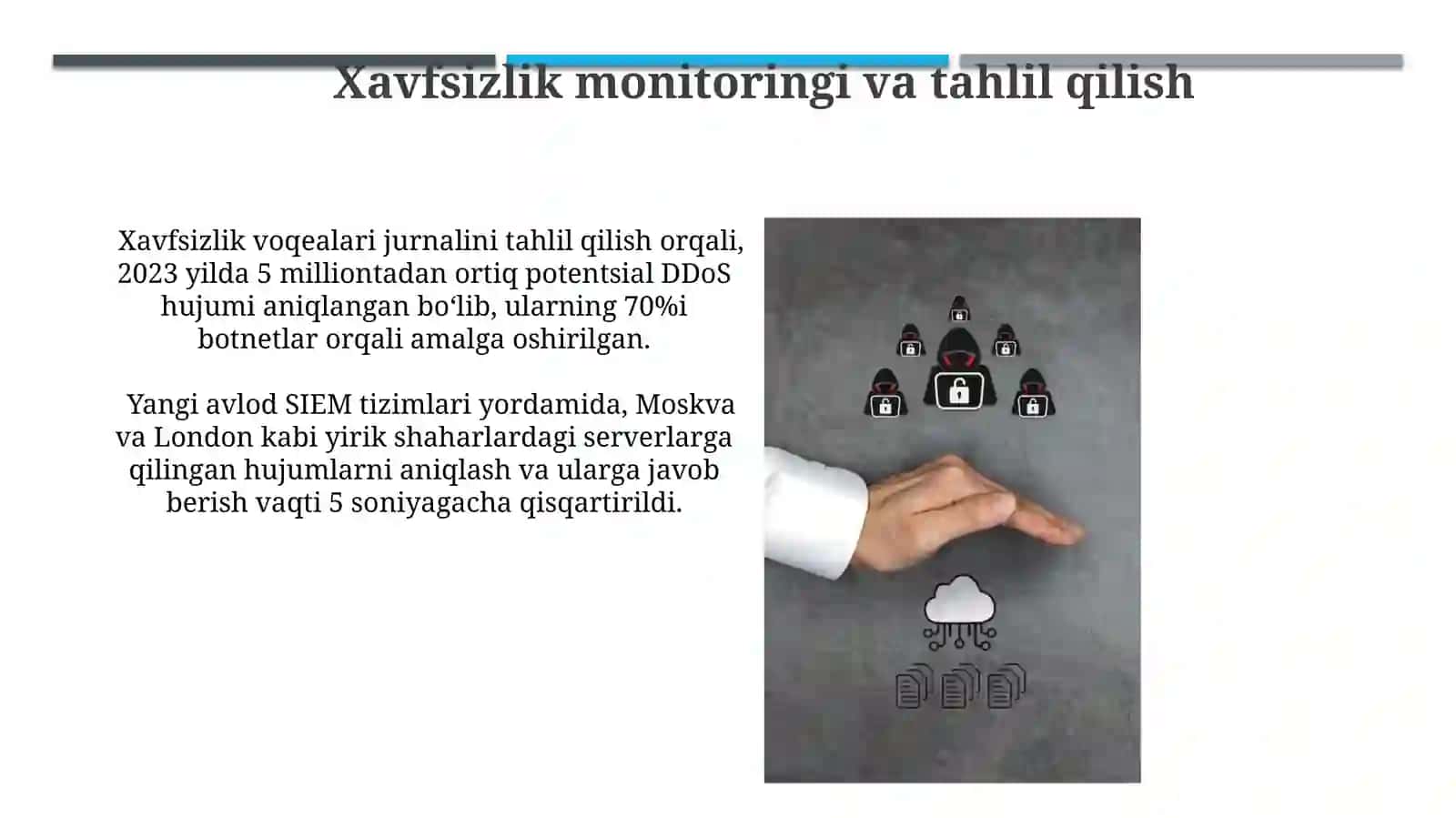 Bulutli hisoblash tizimlarida DDoS hujumlaridan himoyalanish usullari 4