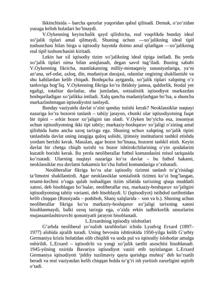 Neoliberalizm va Ijtimoiy Bozor Xo'jaligi 4