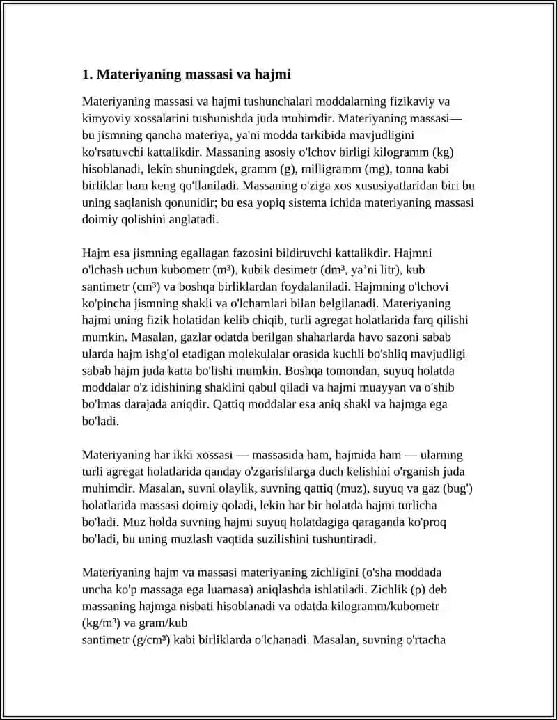 Materiyaning Asosiy Fizikaviy Xossalari 4