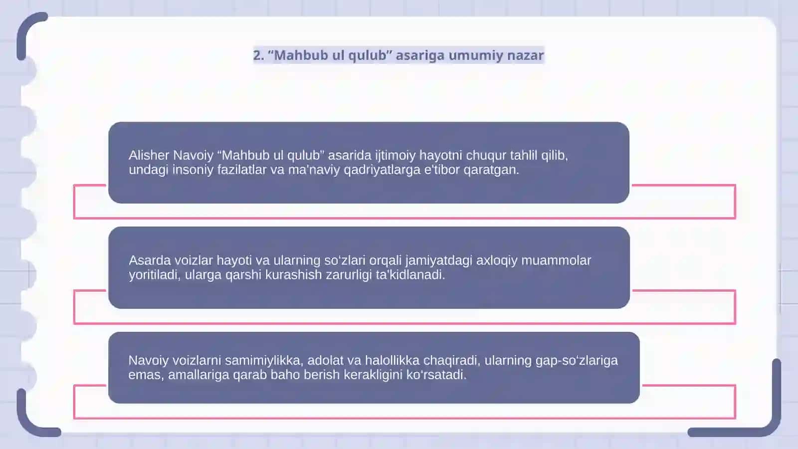 Navoiyning "Mahbub ul qulub" asarida voizlar tavsifi 4