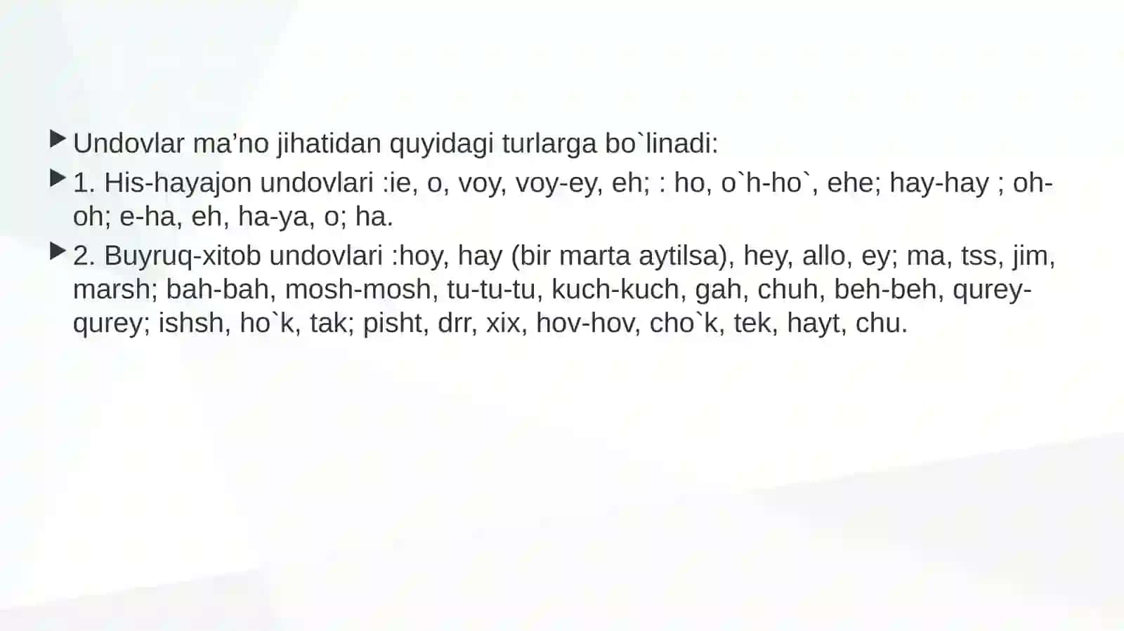 Alohida olingan soz turkumlari 4