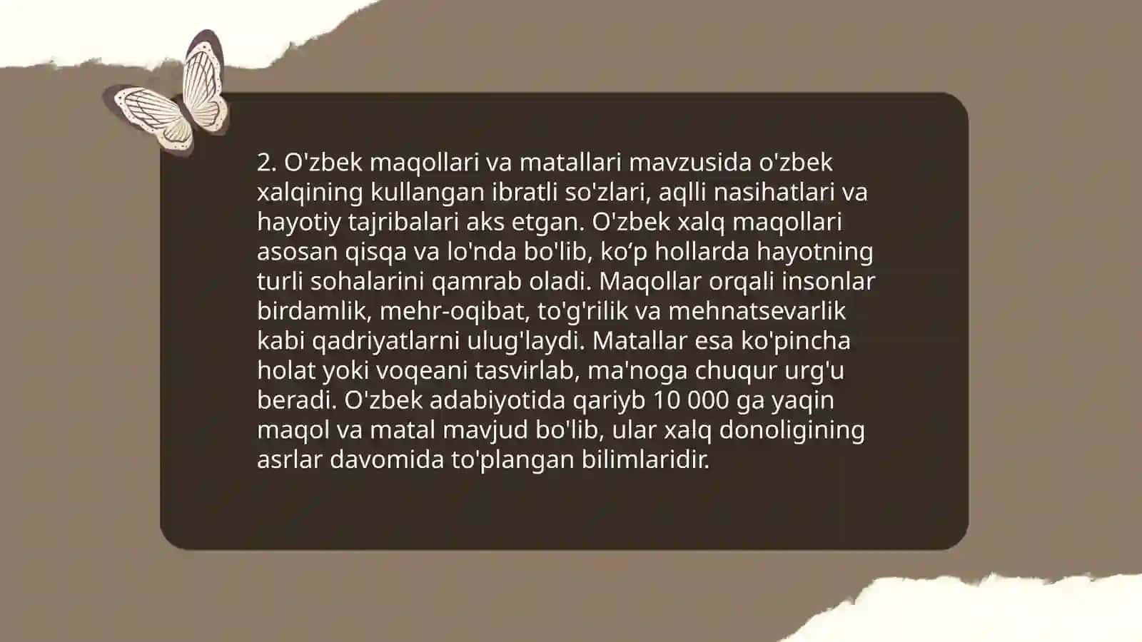 Maqollar va matallar dono fikrlarning ixcham ifodasi 4