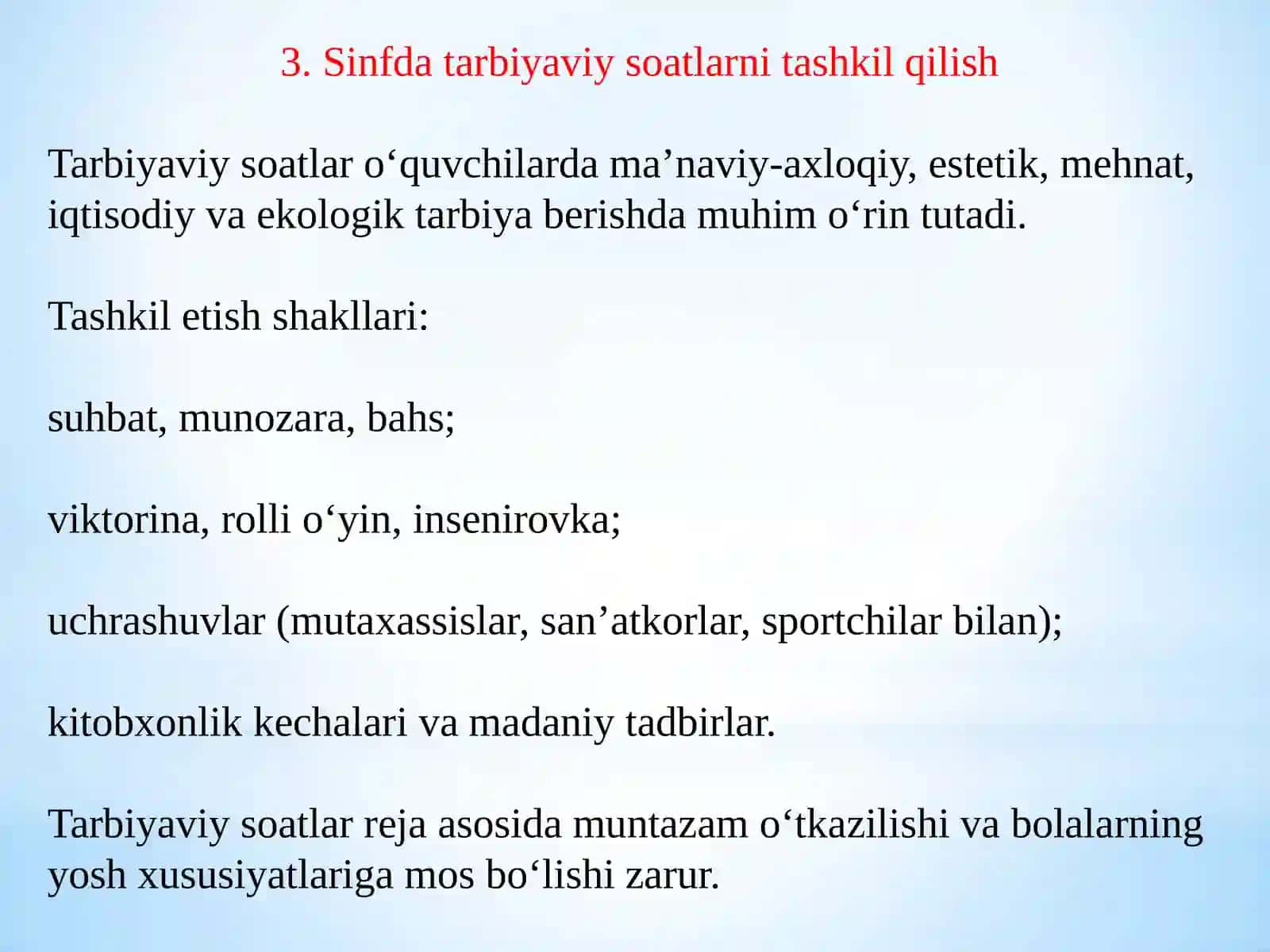 MARUZA: Ota-onalarga tarbiyaga oid bilimlar berish 4