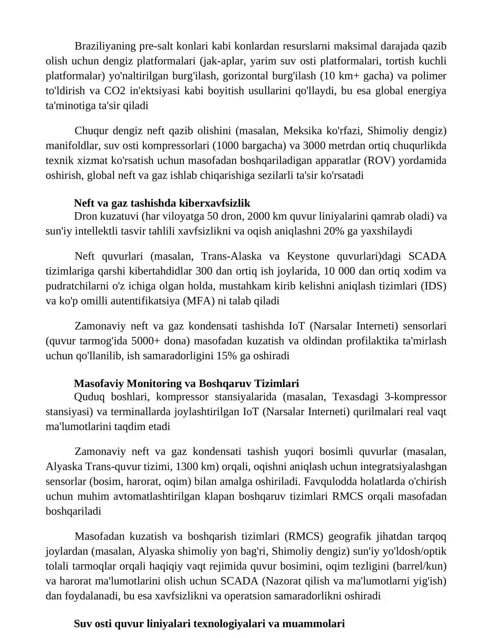 Neft-gaz kondensatini uzatish sanoatdagi yangi zamonoviy texnalogiyalari 4