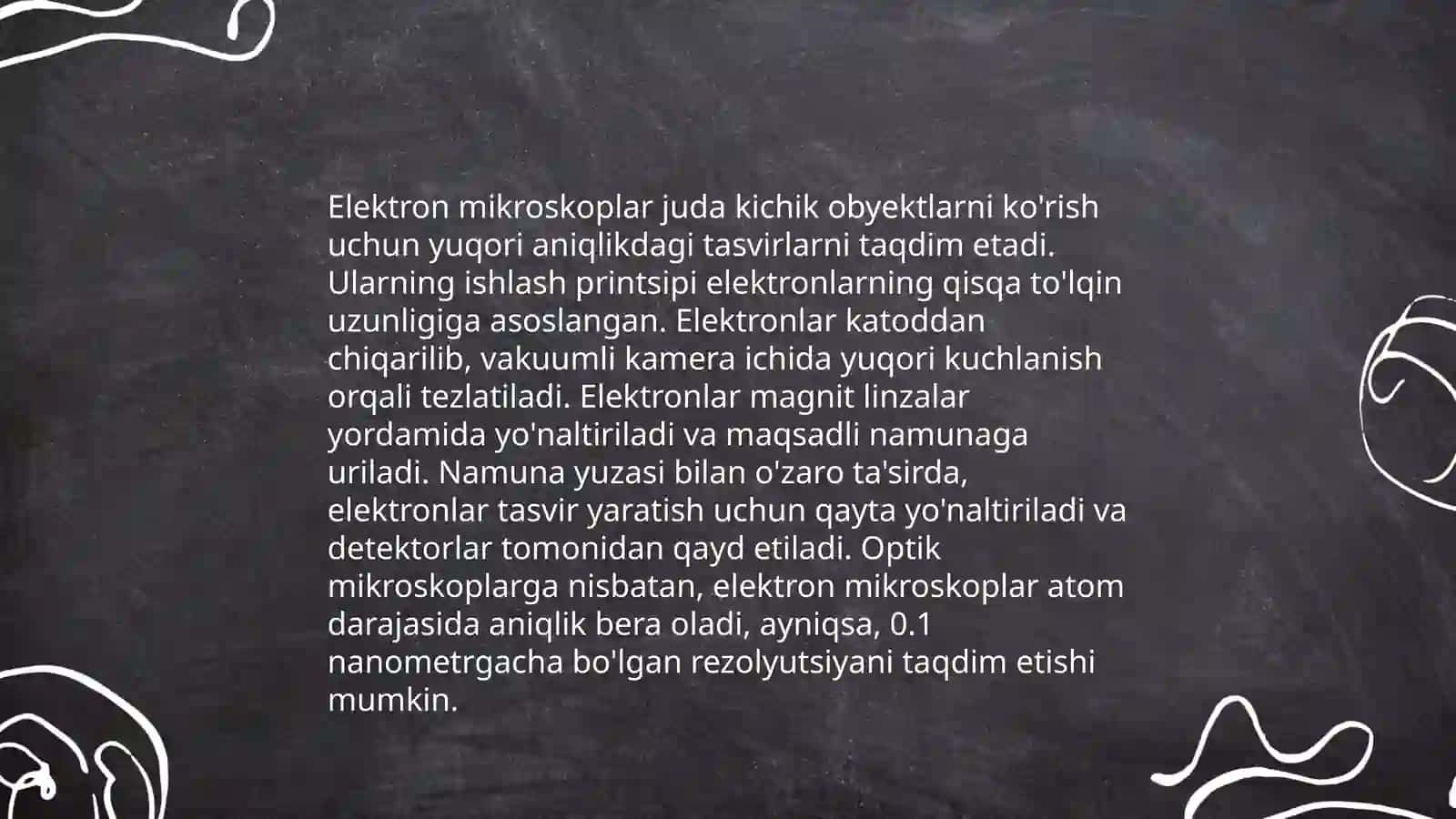 Elektron mikroskop xususiyatlari 4