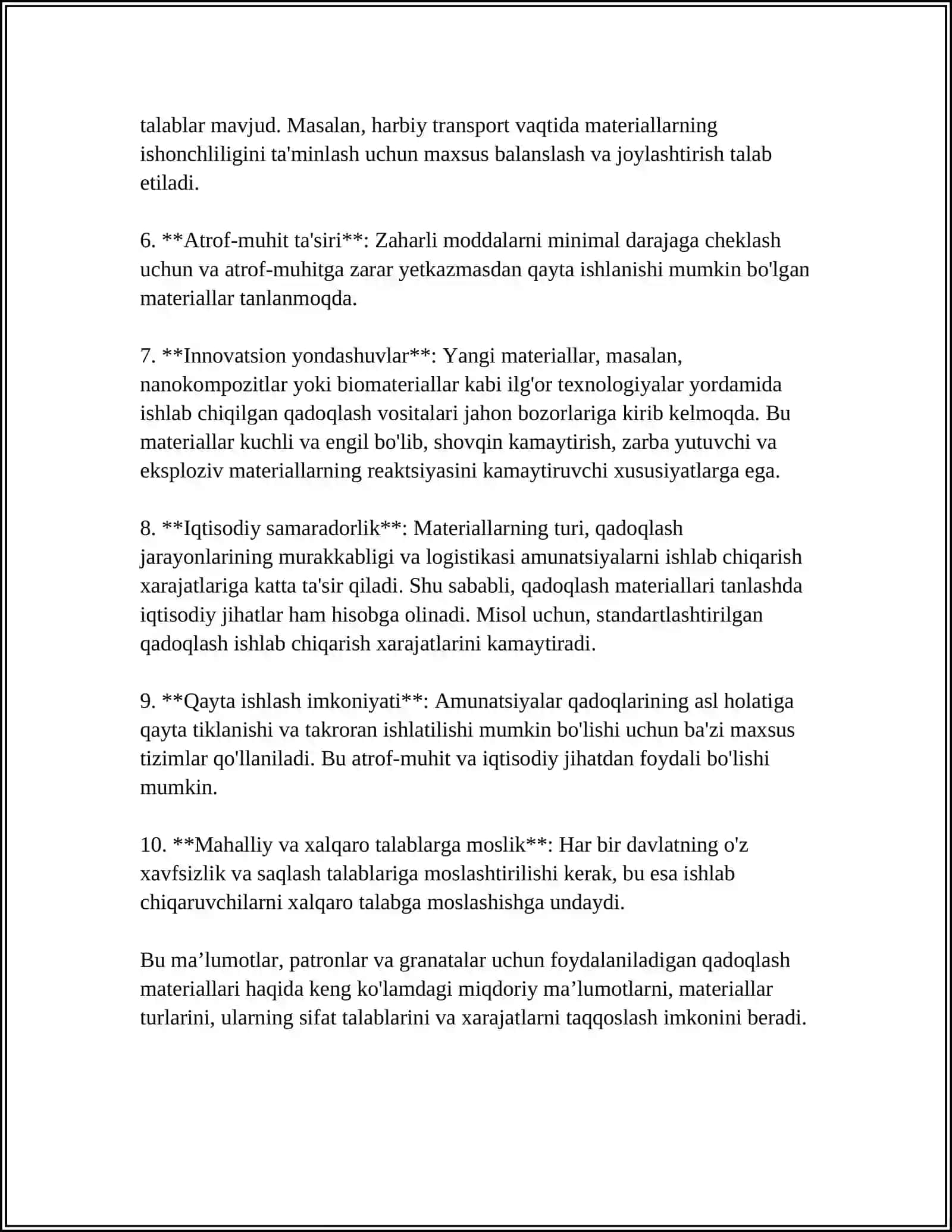 PATRONLAR VA GRANATALAR QADOQLASH SAQLASH VA TRANSPORTIROVKA QILISH QOIDALARI 4
