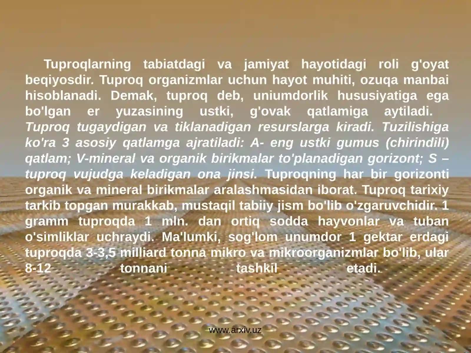 Tuproq ifloslanishining inson salomatligiga ta'siri 4