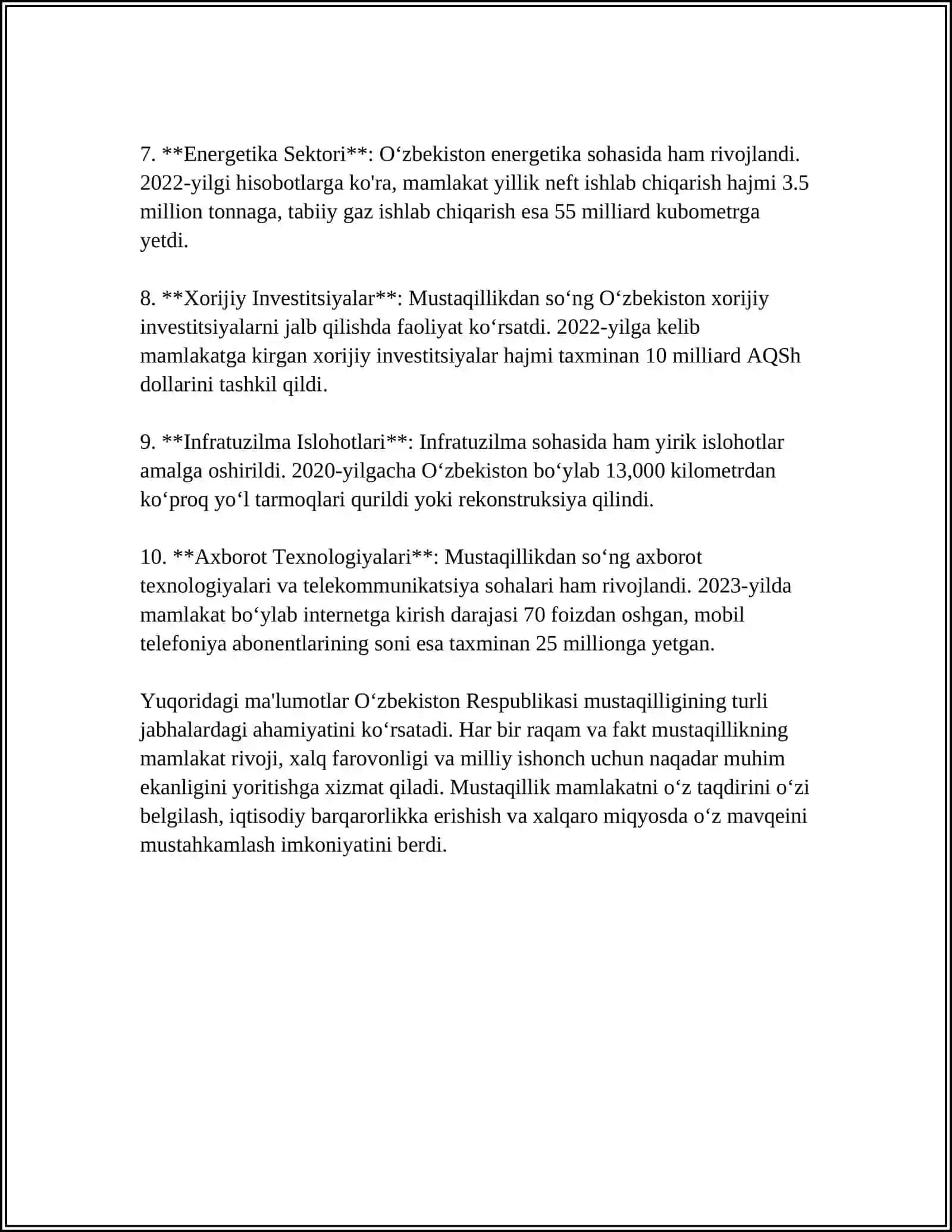 OZBEKISTONING ISTIQLOL VA TARAQIYOTLIGI 4