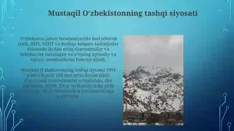 Oʻzbekiston va jahon xamjamiyati 4