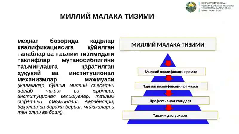 Таълим сифатини таъминлашдаги долзарб чақириқлар:малакалар рамкаси ва кредит-модуль тизими 4