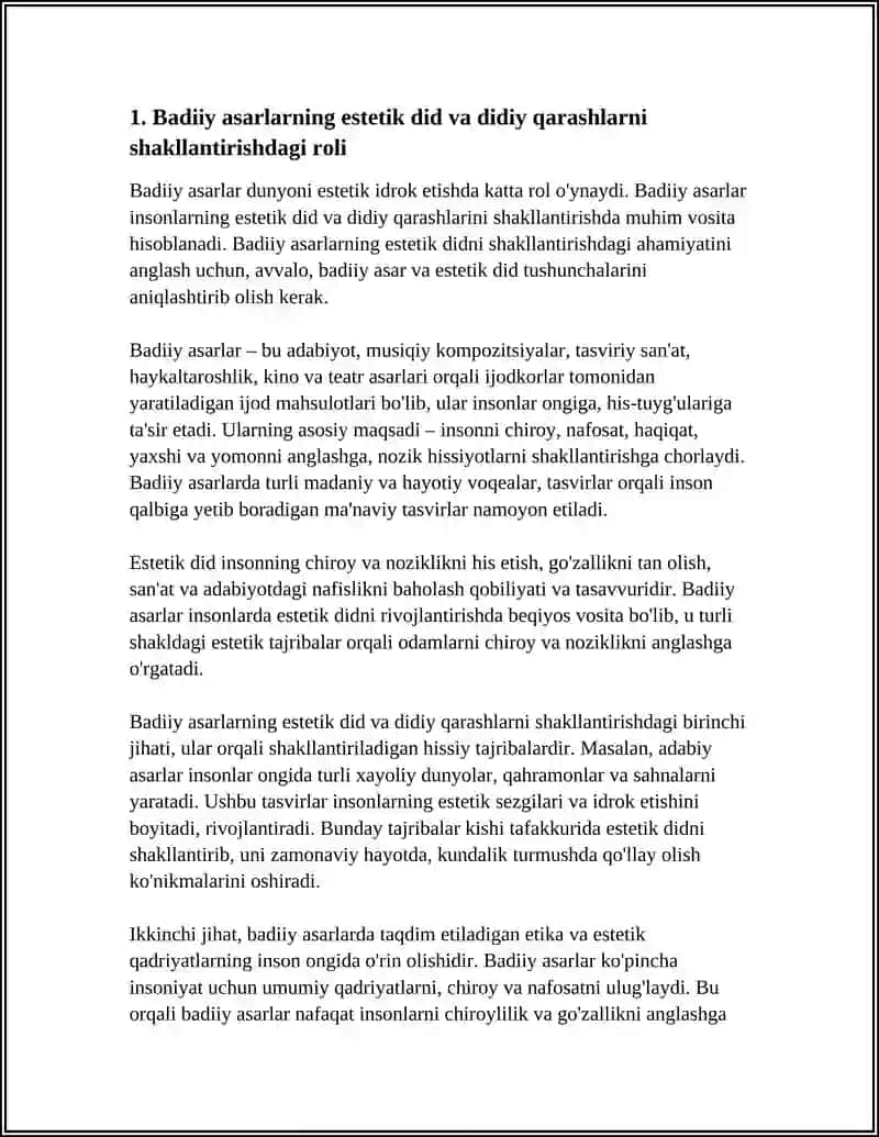 DUNYONI ESTETIK IDROK ETISHDA BADIIY ASARLARNING AHAMIYATI 4