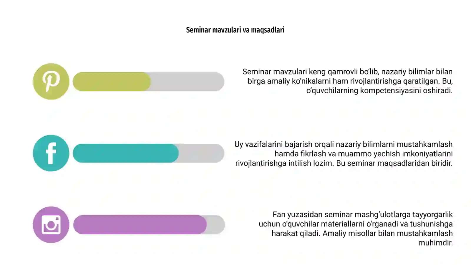 Seminar mashg'ulotlarga tayyorgarlik ko'rish va uy vazifalarini bajarish 4