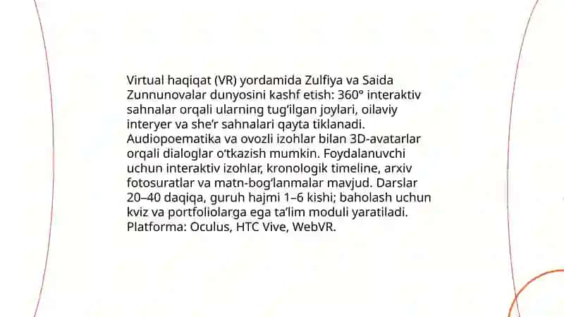 Zulfiya va Saida Zunnunovalar ijodini zamonaviy texnalogiyalar yordamida o'rgatish 4