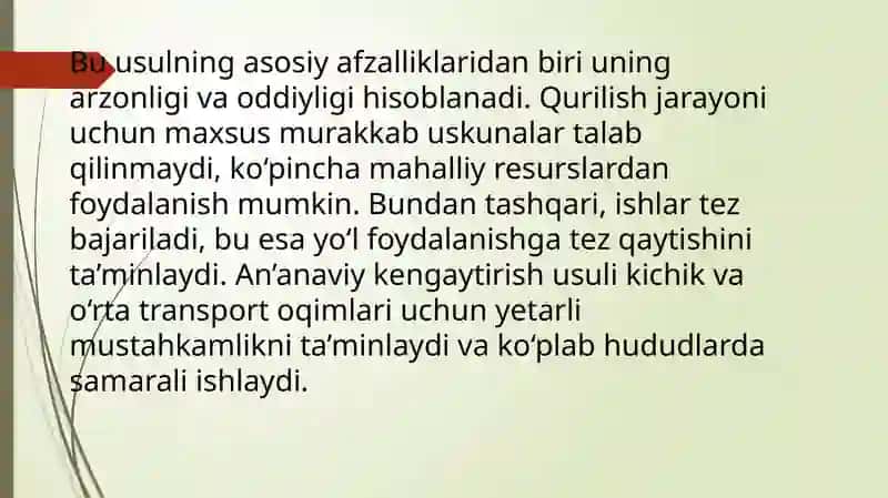 Yo‘llarni rekonstruksiya qilishda yo‘l poyini kengaytirish 4