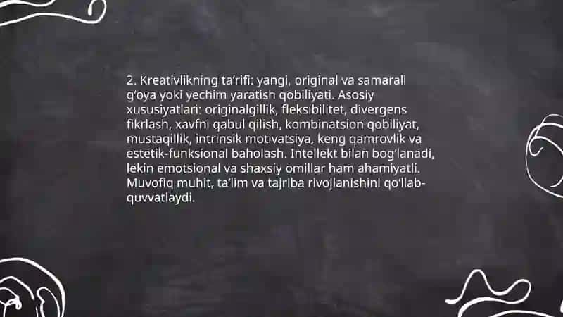 Intellekt va kreativlik nazariyalari 4